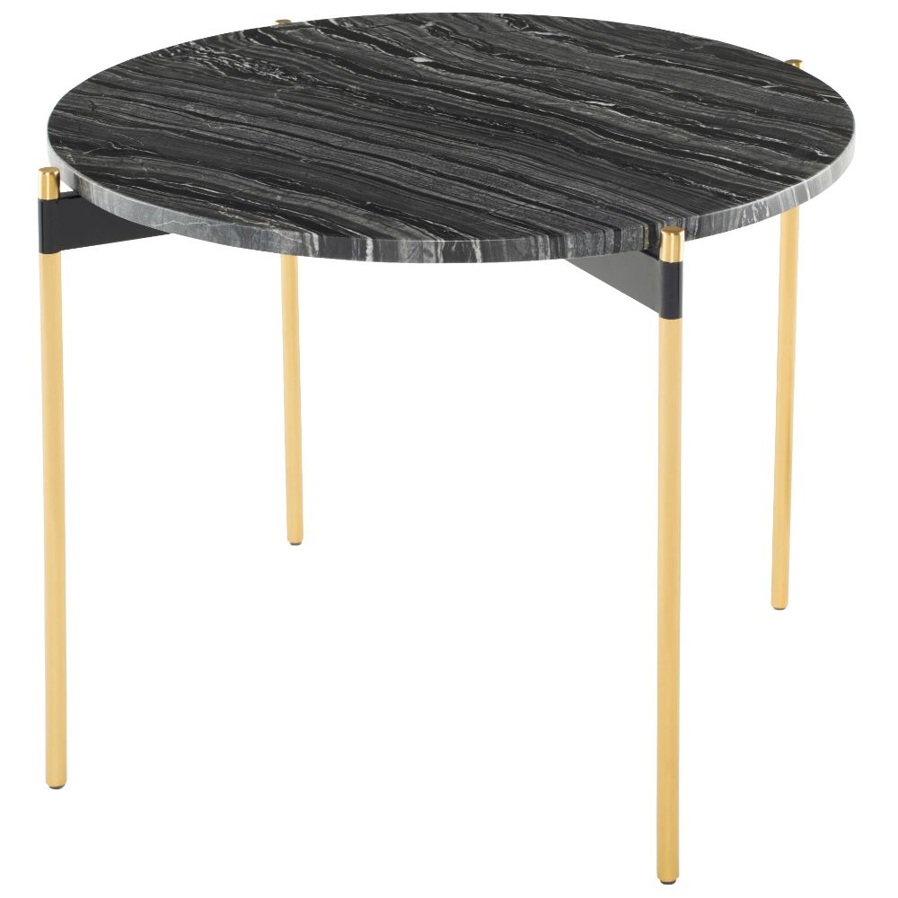Nuevo HGNA487 PIXIE SIDE TABLE in BLACK WOOD VEIN